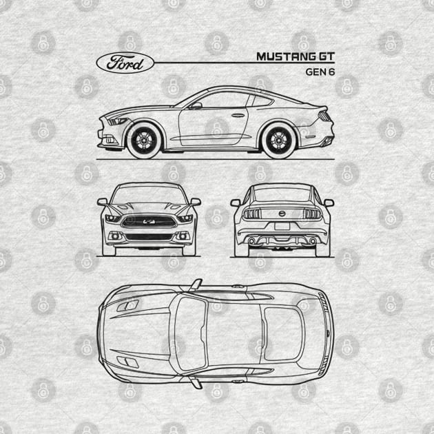 Ford Mustang GT Gen 6 Patent Black by Luve